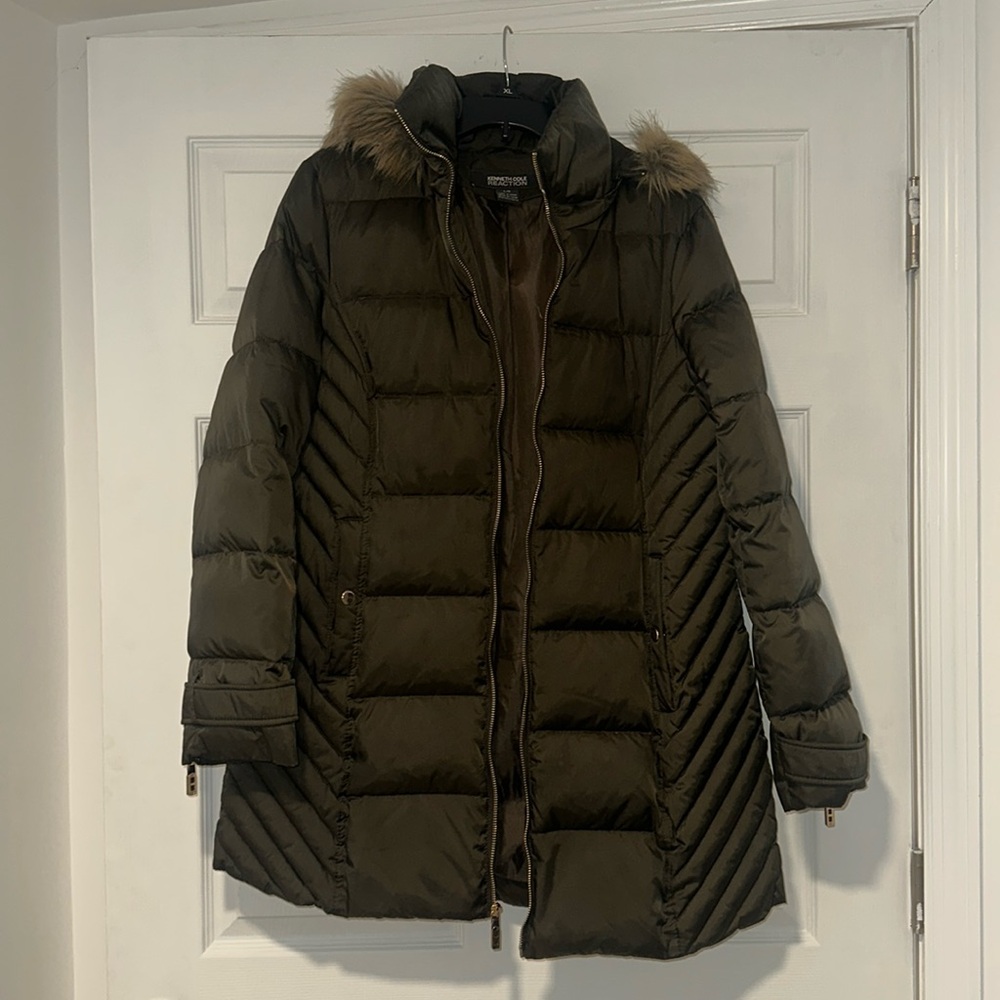 Kenneth Cole Winter coat with fur hoodie